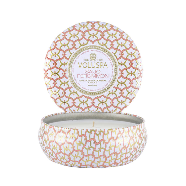 VOLUSPA Saijo Persimmon 3 Wick Tin Candle
