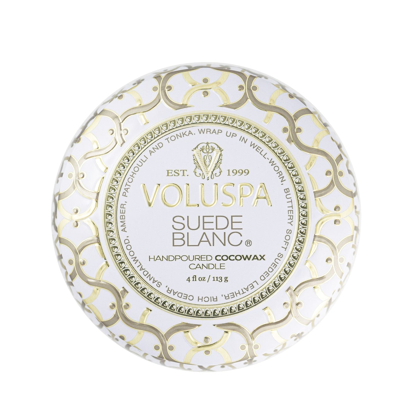 VOLUSPA Suede Blanc Decorative Candle