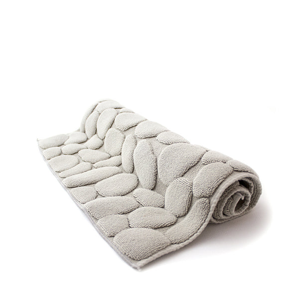 Yoshii Ottaipnu 'Pebble' Bath Mat - Light Grey
